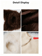 Pet Faux Mink Fur Patchwork Hooded Sweater