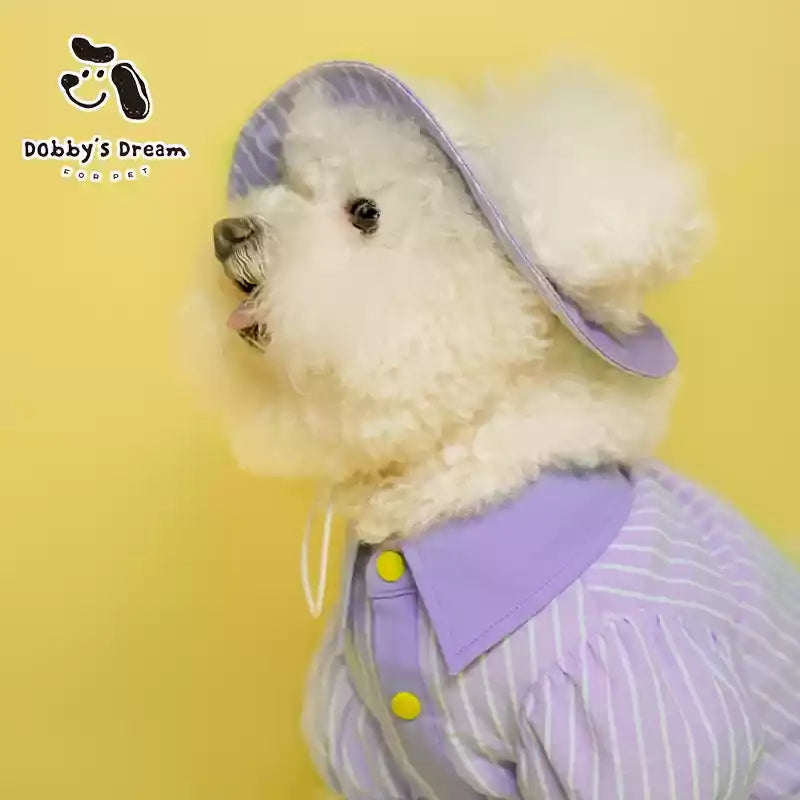 2026 New Puppy And Kitten Beautiful Spring And Summer Universal Miu Series High-End Contrasting Striped Shirt