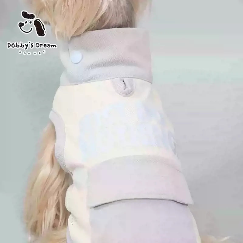 2026 Spring Summer New Dog Thin Cool Handsome Traction Hole Insect proof Clothing