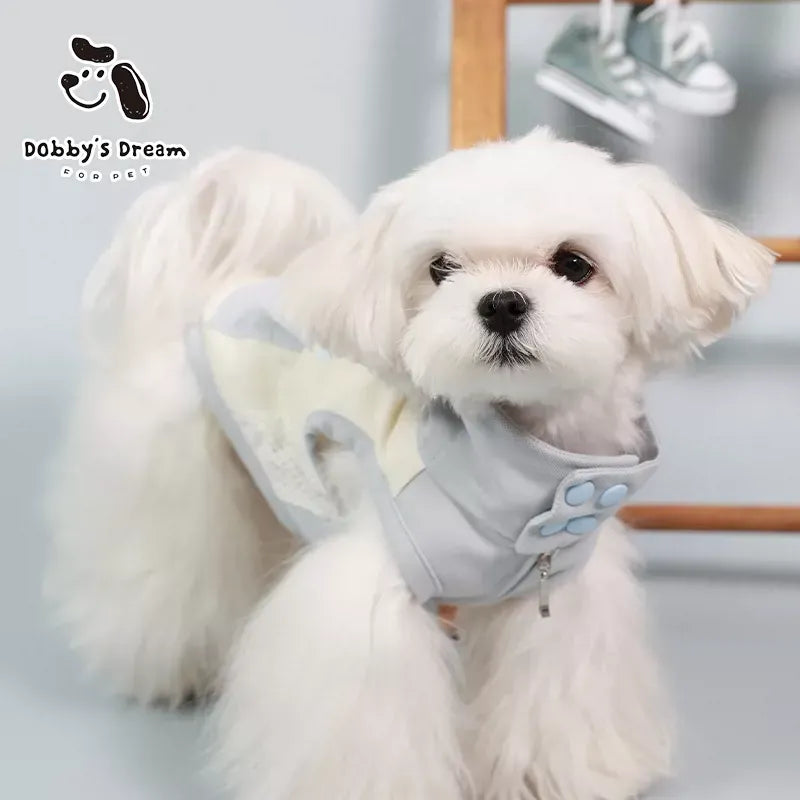 2026 Spring Summer New Dog Thin Cool Handsome Traction Hole Insect proof Clothing