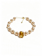 Amber Sugar Cube Pet Necklace