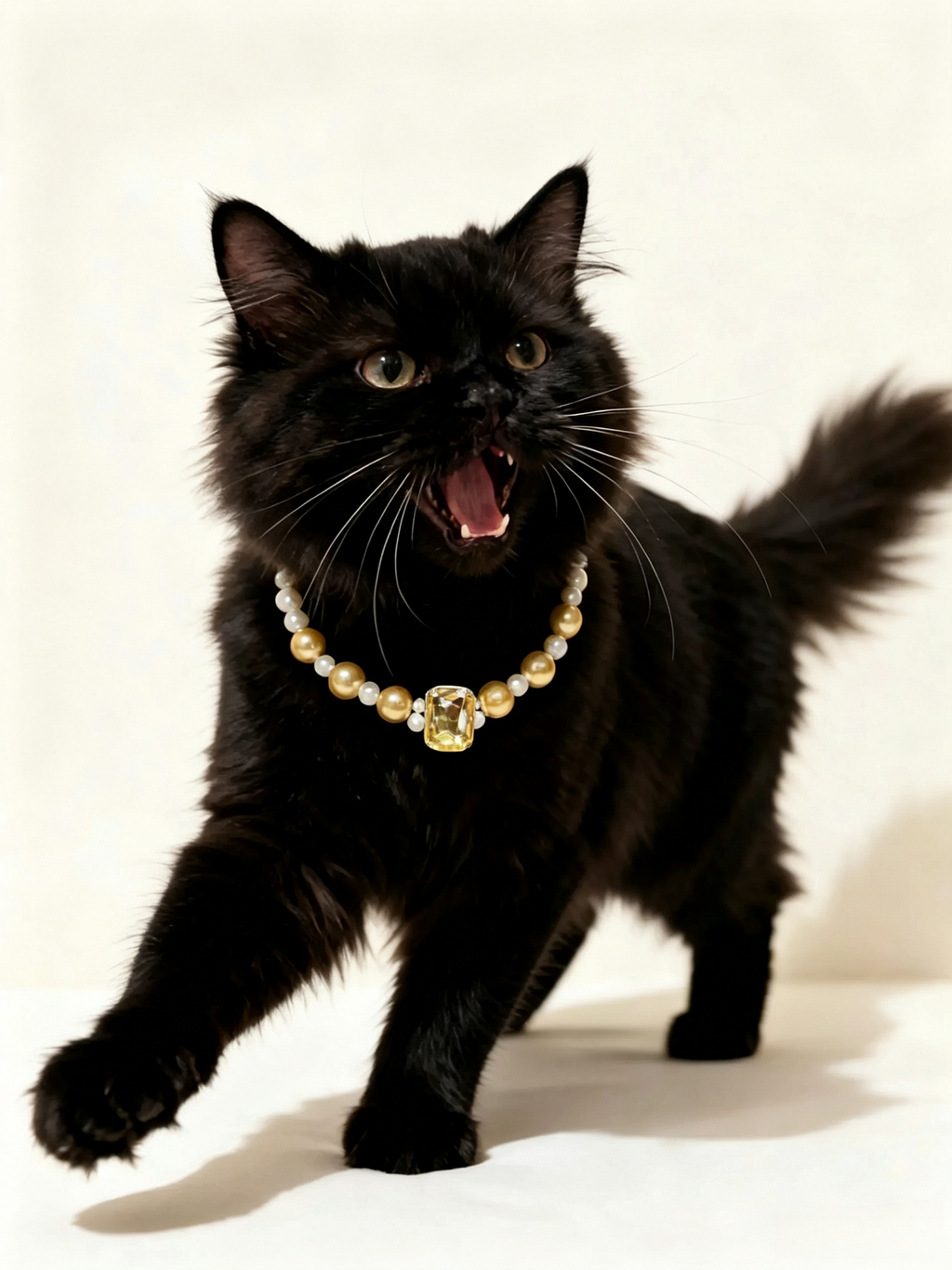 Amber Sugar Cube Pet Necklace