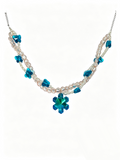 Blue Mermaid Princess Pet Necklace