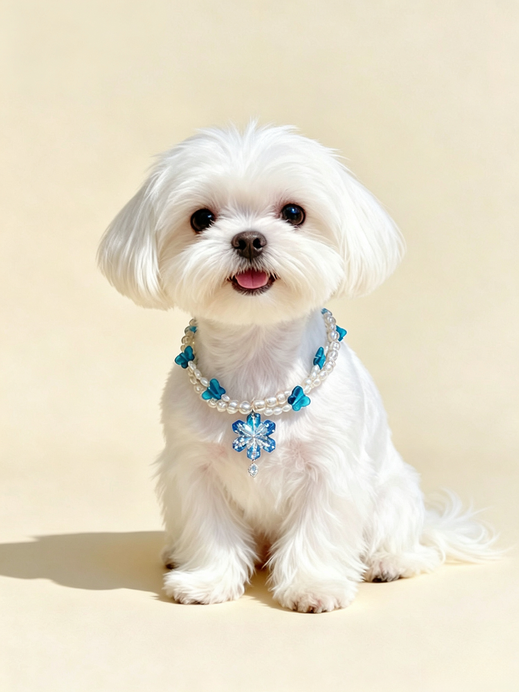 Blue Mermaid Princess Pet Necklace