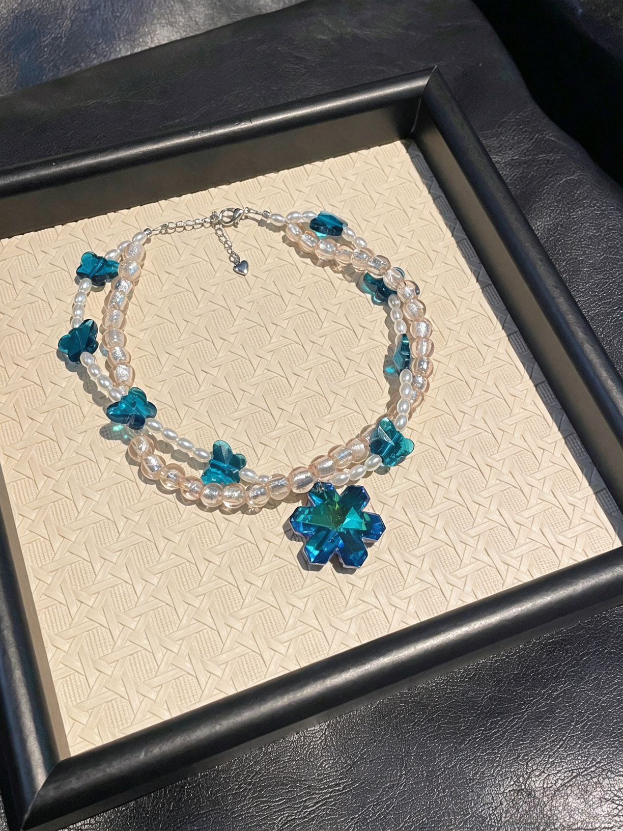 Blue Mermaid Princess Pet Necklace
