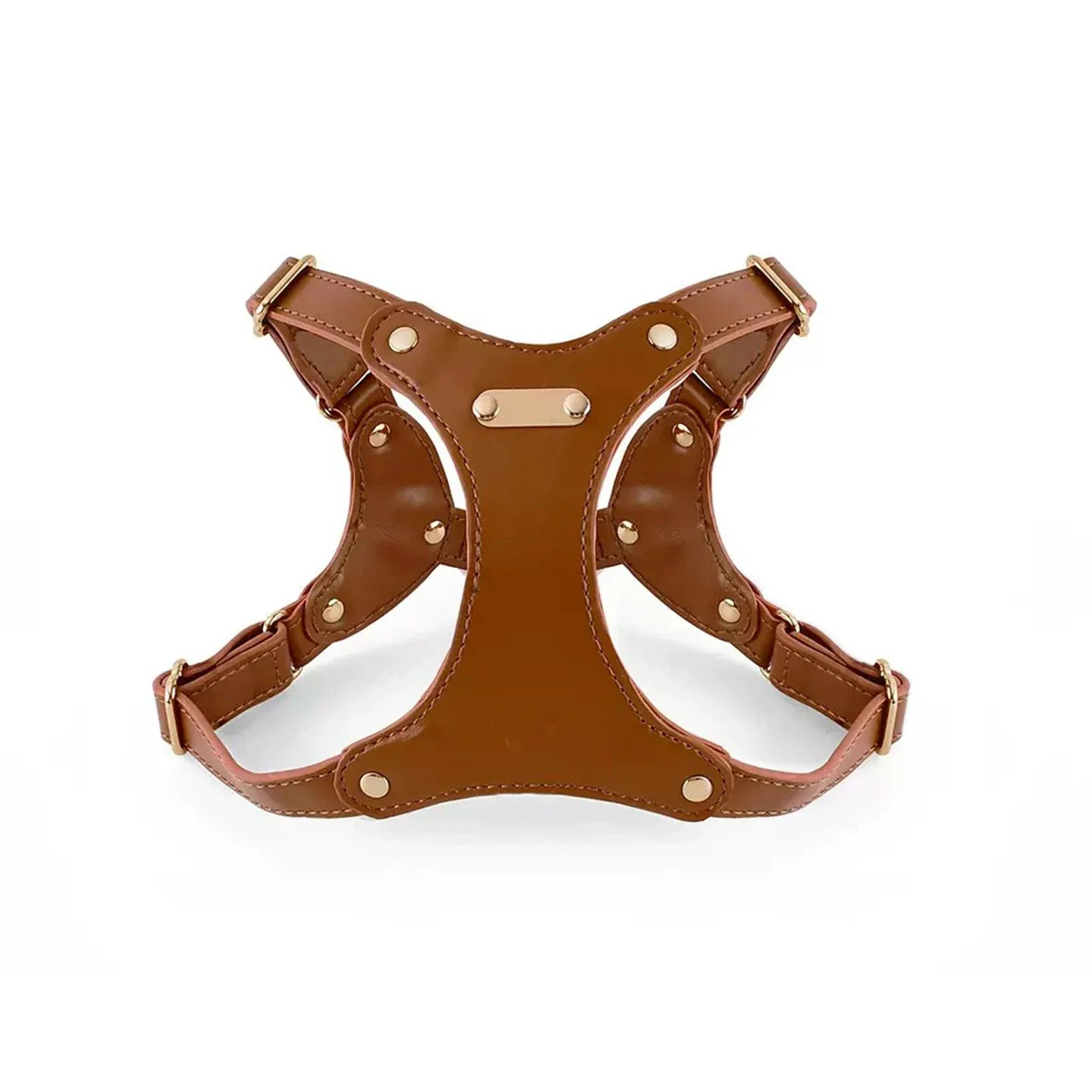 Breathable Soft Leather Pet Harness And Collar Set