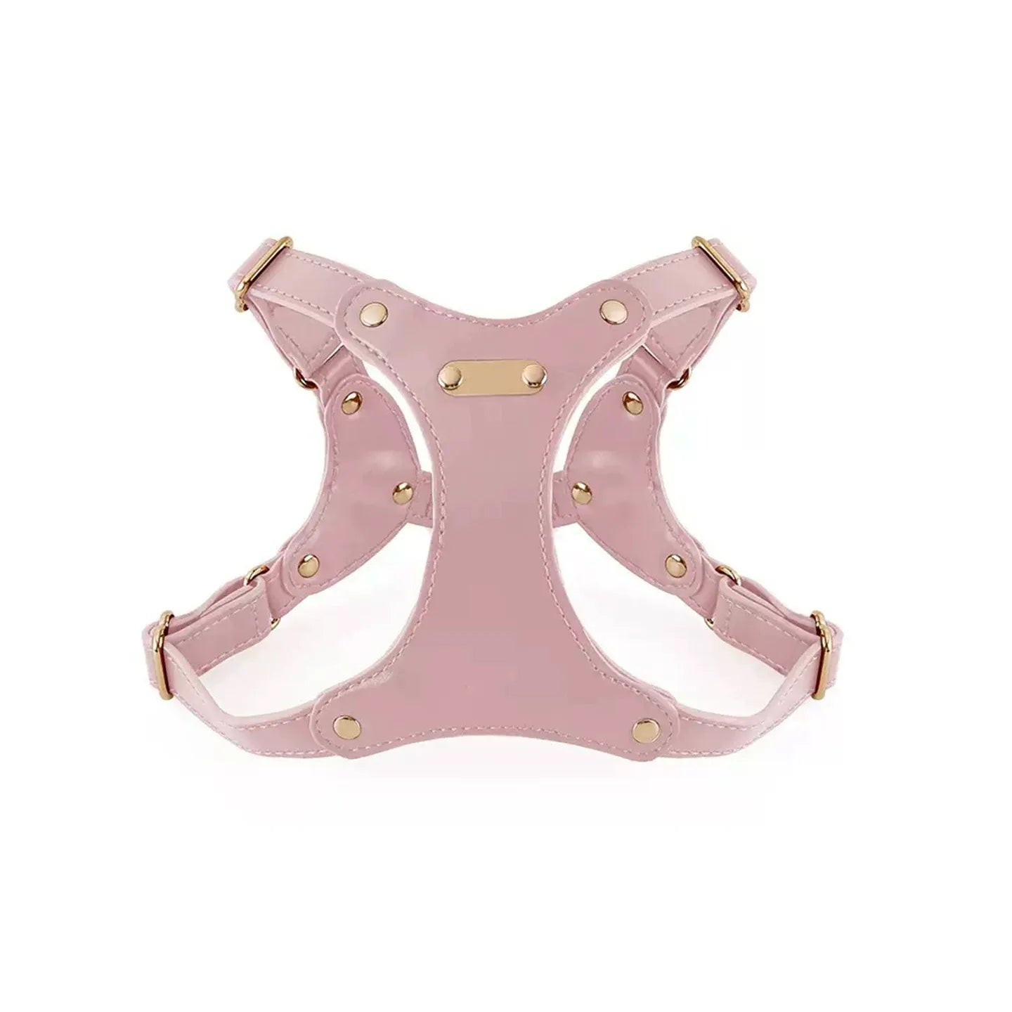 Breathable Soft Leather Pet Harness And Collar Set