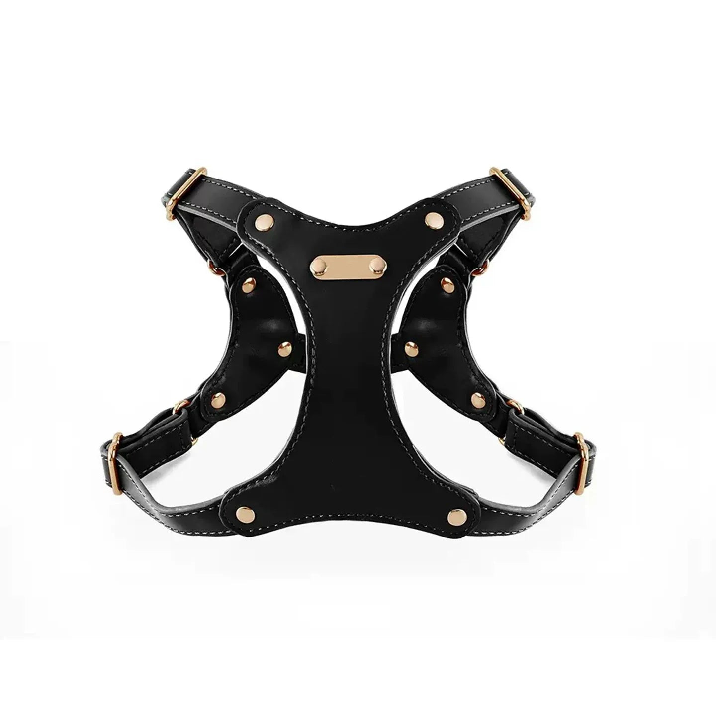 Breathable Soft Leather Pet Harness And Collar Set