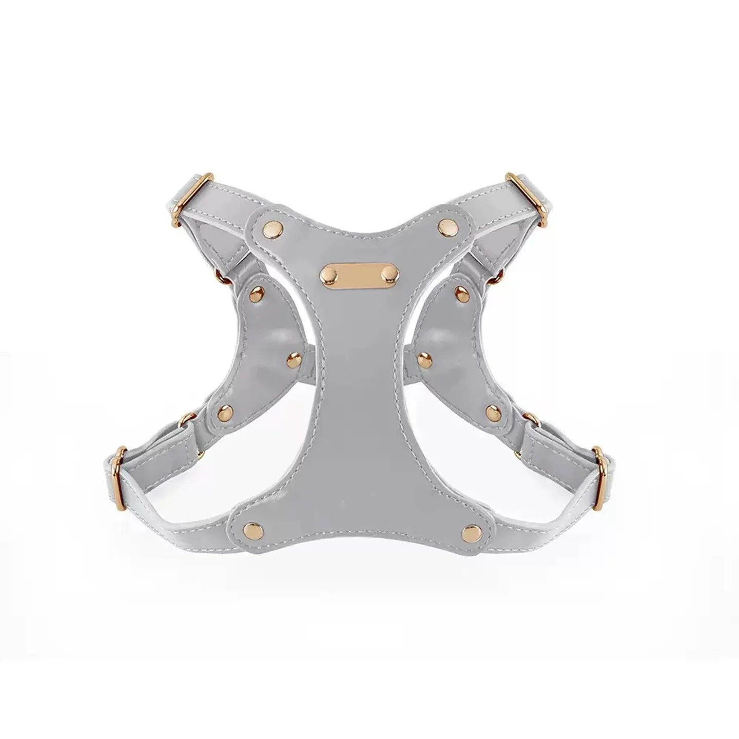 Breathable Soft Leather Pet Harness And Collar Set