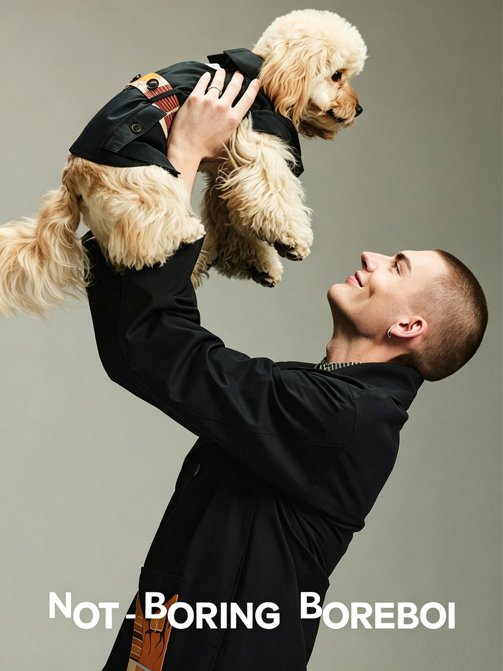 Color-Blocked Belted Pet Trench Coat