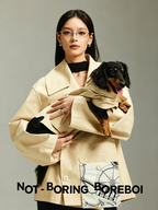 Color-Blocked Belted Pet Trench Coat
