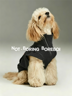 Color-blocked Lyocell turtleneck half-zip pet sweatshirt