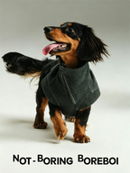 Color-blocked Lyocell turtleneck half-zip pet sweatshirt