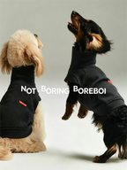 Color-blocked Lyocell turtleneck half-zip pet sweatshirt