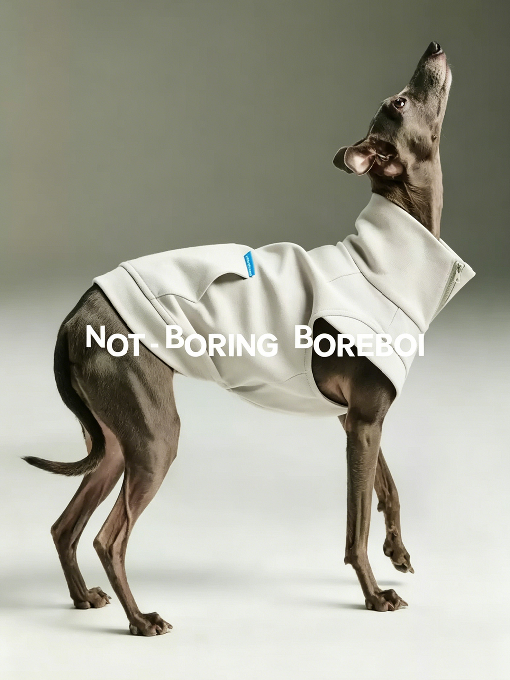 Color-blocked Lyocell turtleneck half-zip pet sweatshirt