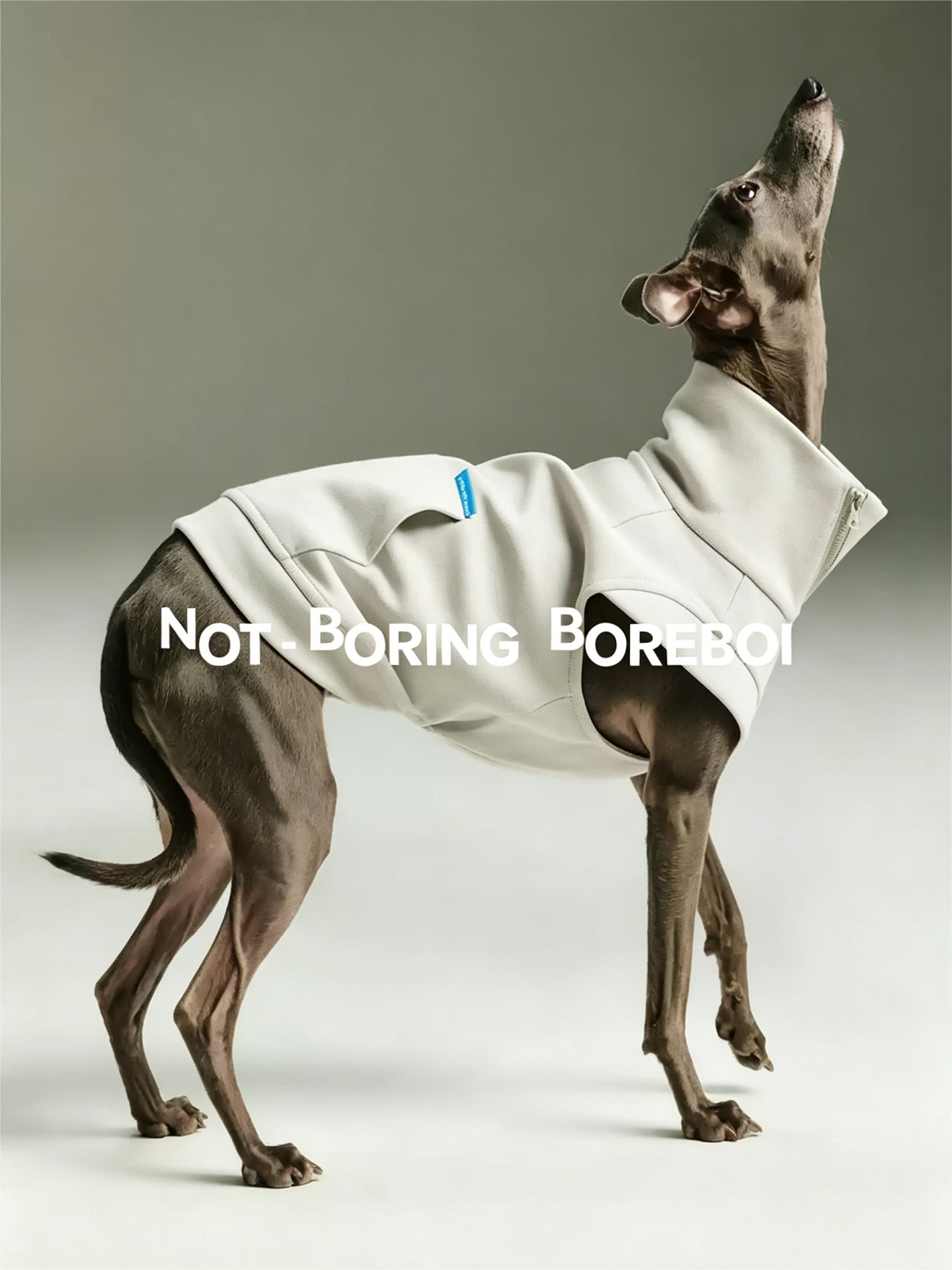 Color-blocked Lyocell turtleneck half-zip pet sweatshirt