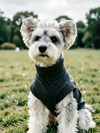 Color-blocked Lyocell turtleneck half-zip pet sweatshirt
