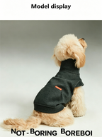 Color-blocked Lyocell turtleneck half-zip pet sweatshirt