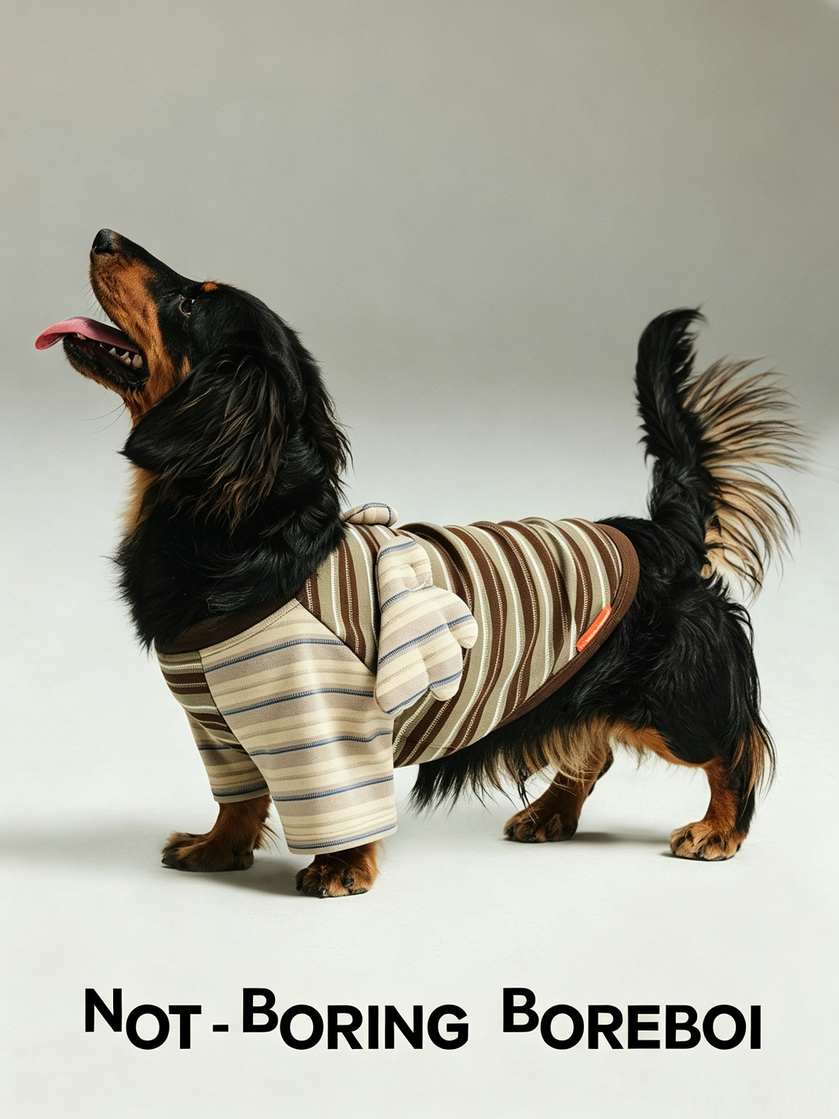 Contrast Stripe Small Wings Pet T-Shirt