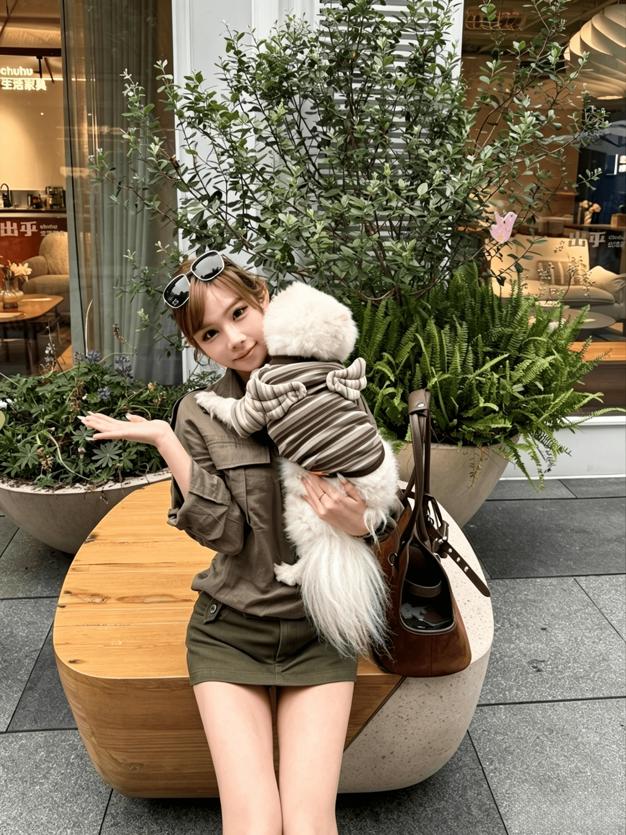 Contrast Stripe Small Wings Pet T-Shirt
