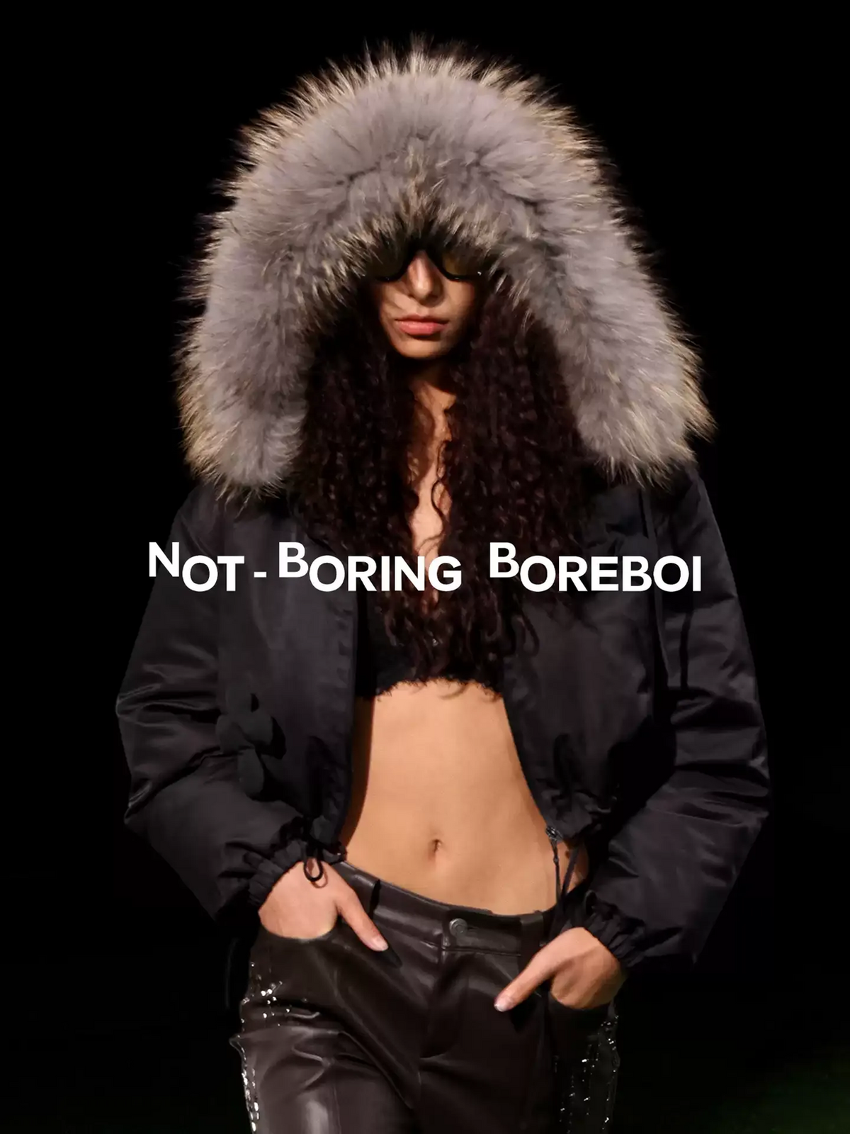 Cropped hooded down jacket