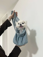 Denim Crossbody Pet Carrier Bag