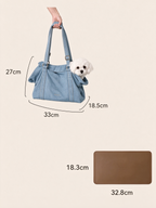 Denim Crossbody Pet Carrier Bag