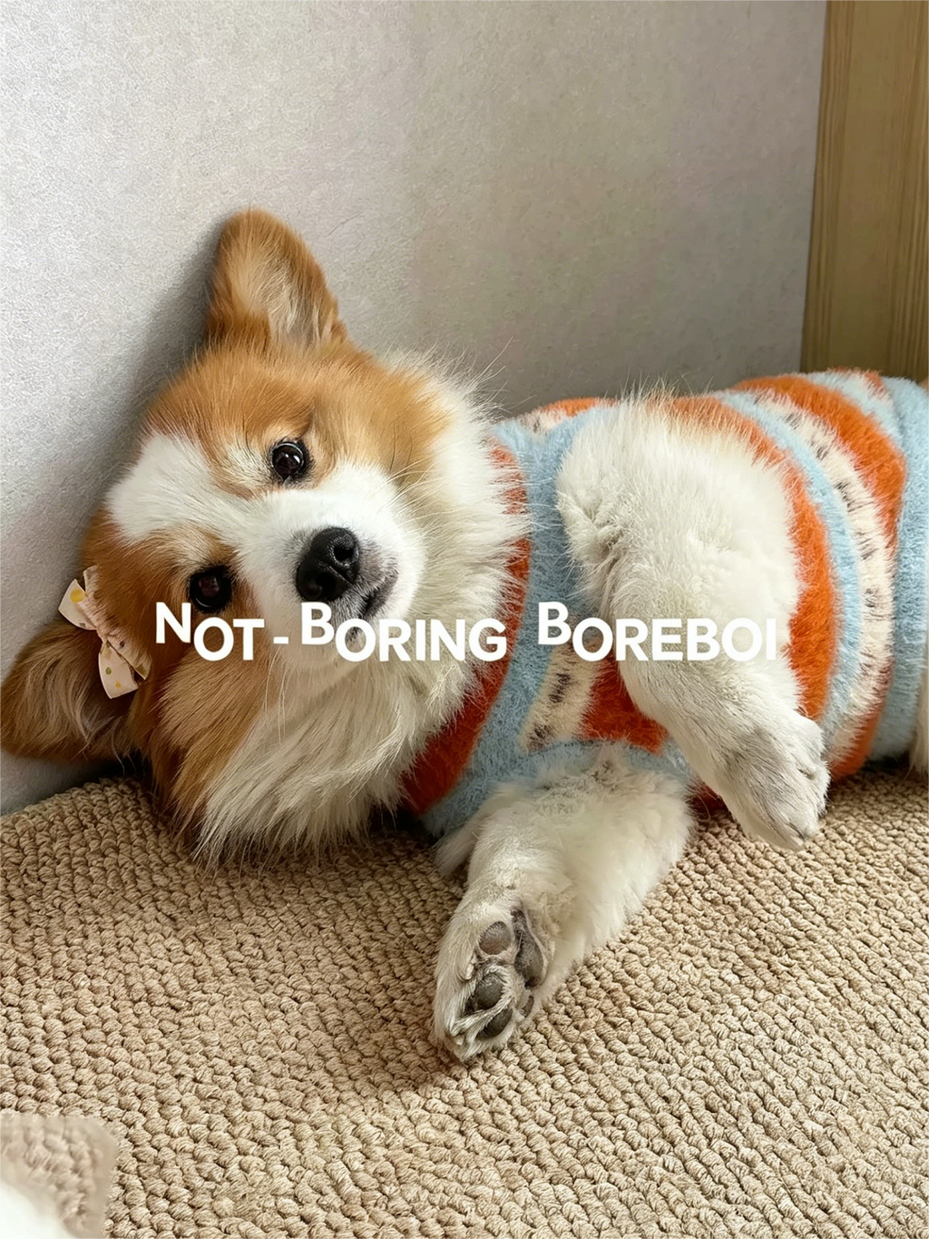 Dog Cross-Knit Striped Warm Clothes