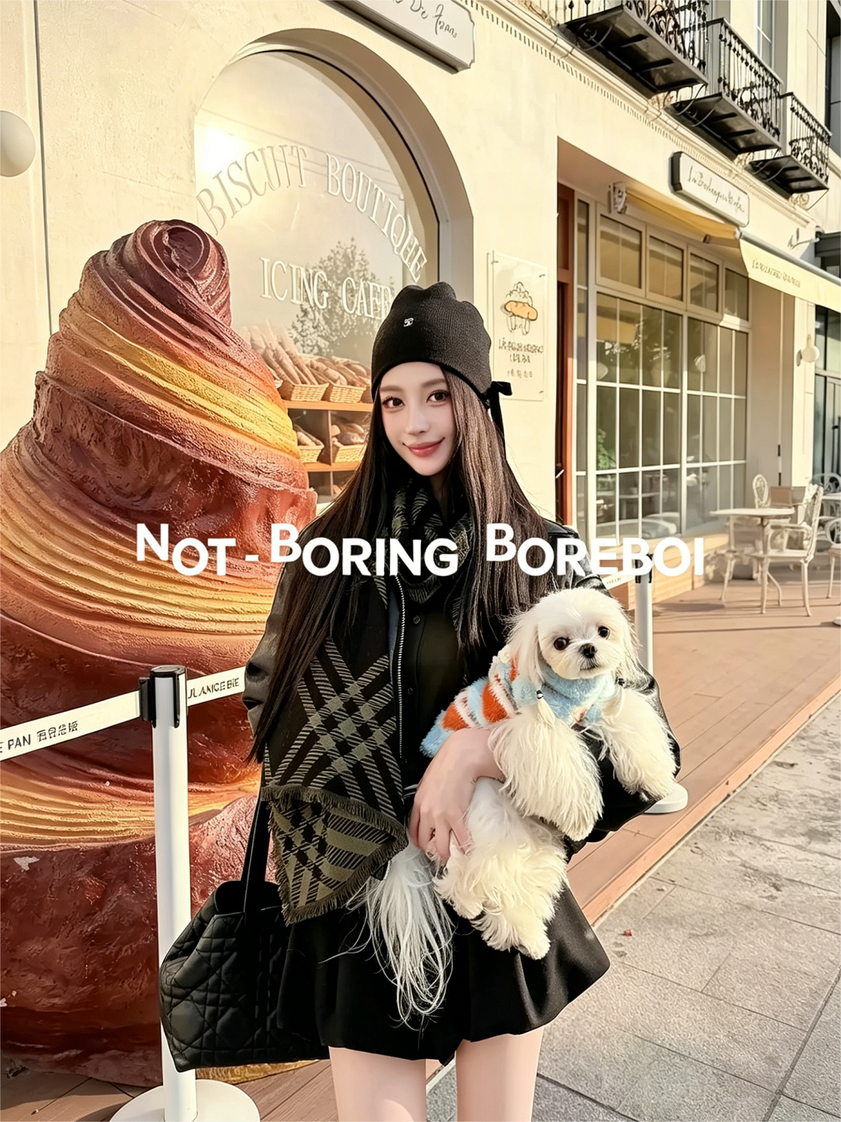 Dog Cross-Knit Striped Warm Clothes