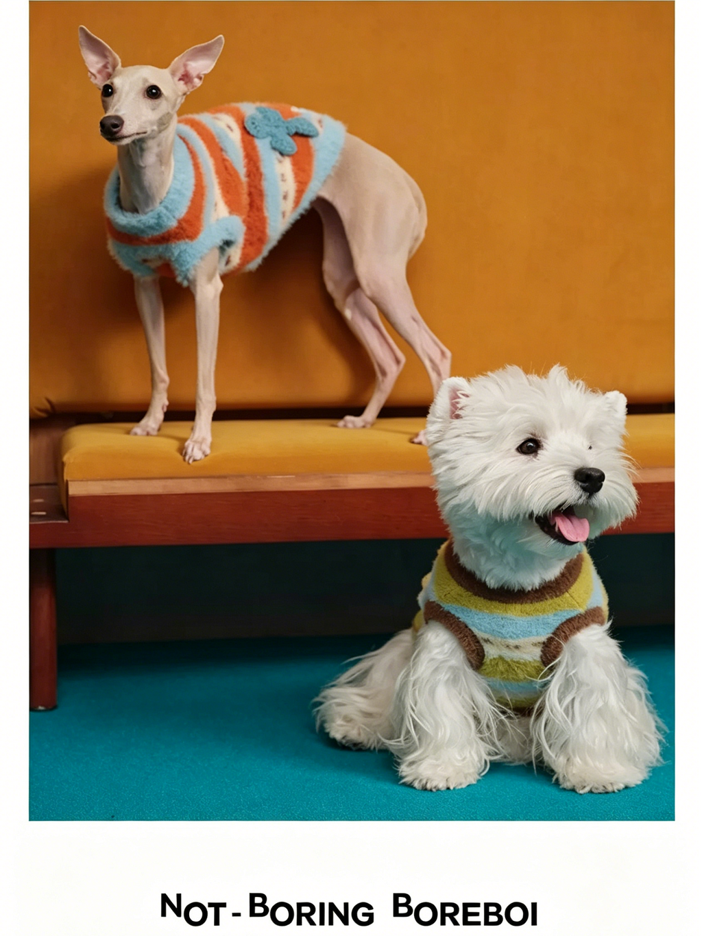 Dog Cross-Knit Striped Warm Clothes