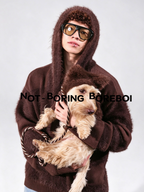Dual-Yarn Hooded Knit