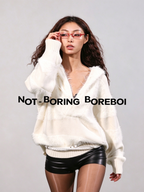 Dual-Yarn Hooded Knit