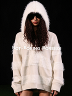 Dual-Yarn Hooded Knit