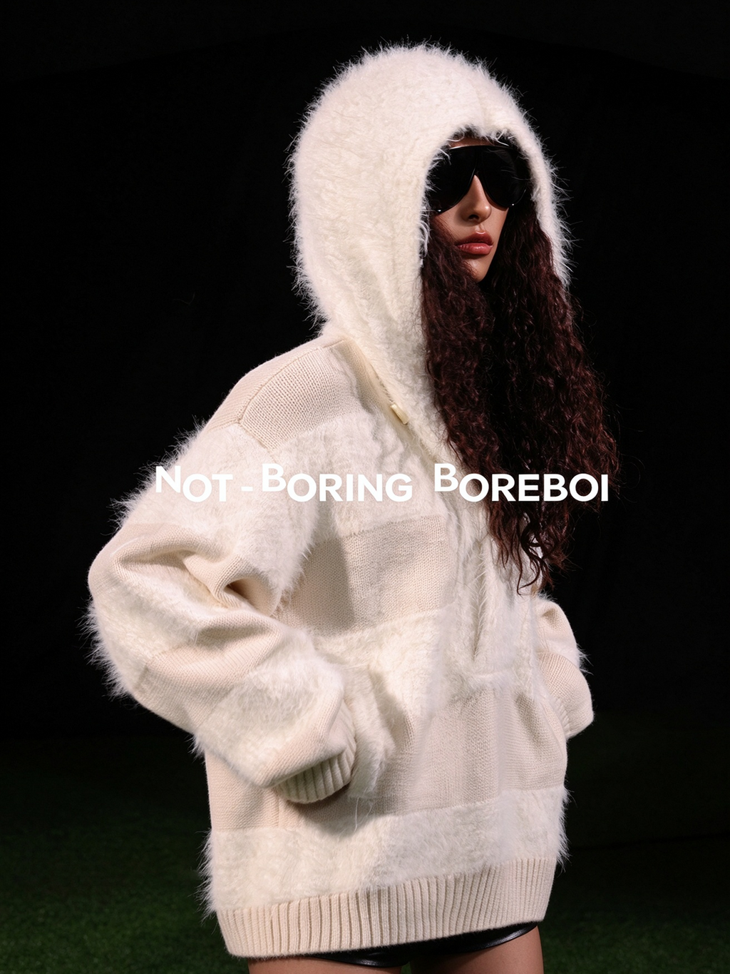 Dual-Yarn Hooded Knit
