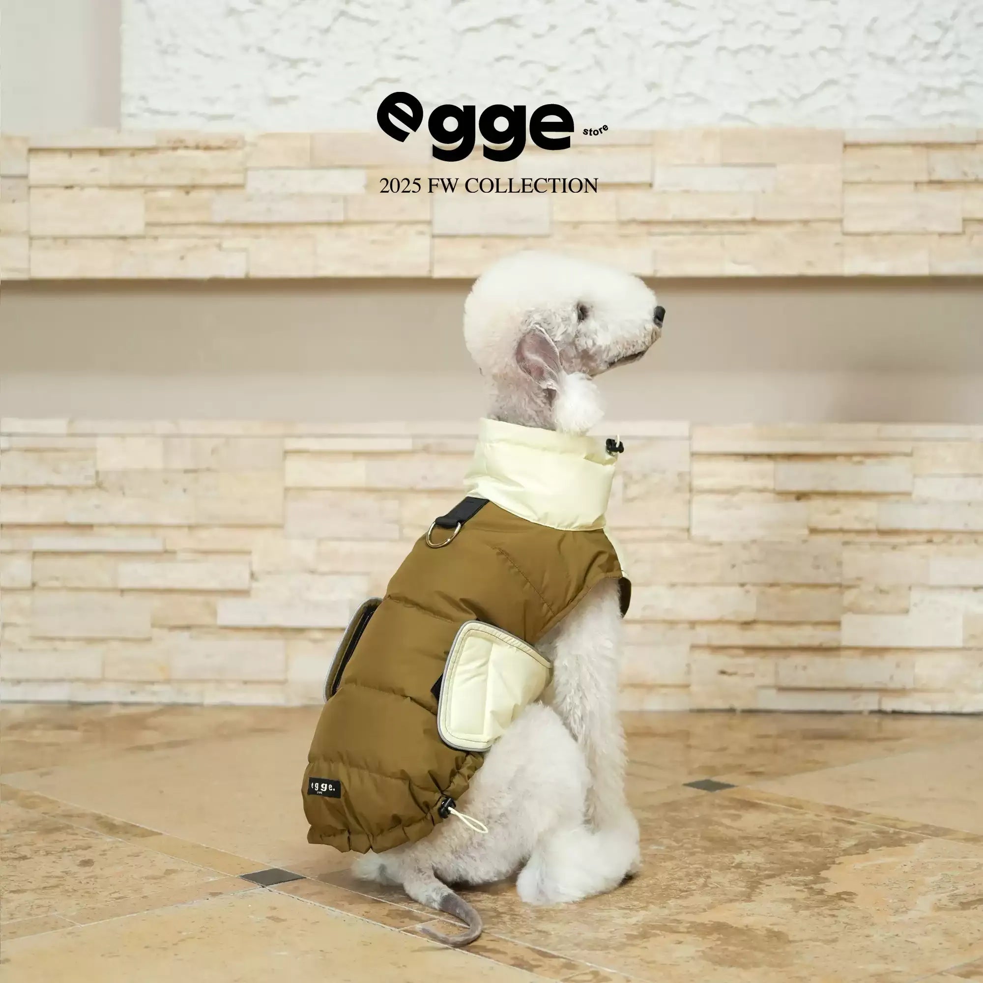 Egge Autumn and Winter 90 White Duck Down Dog Quick-change Vest
