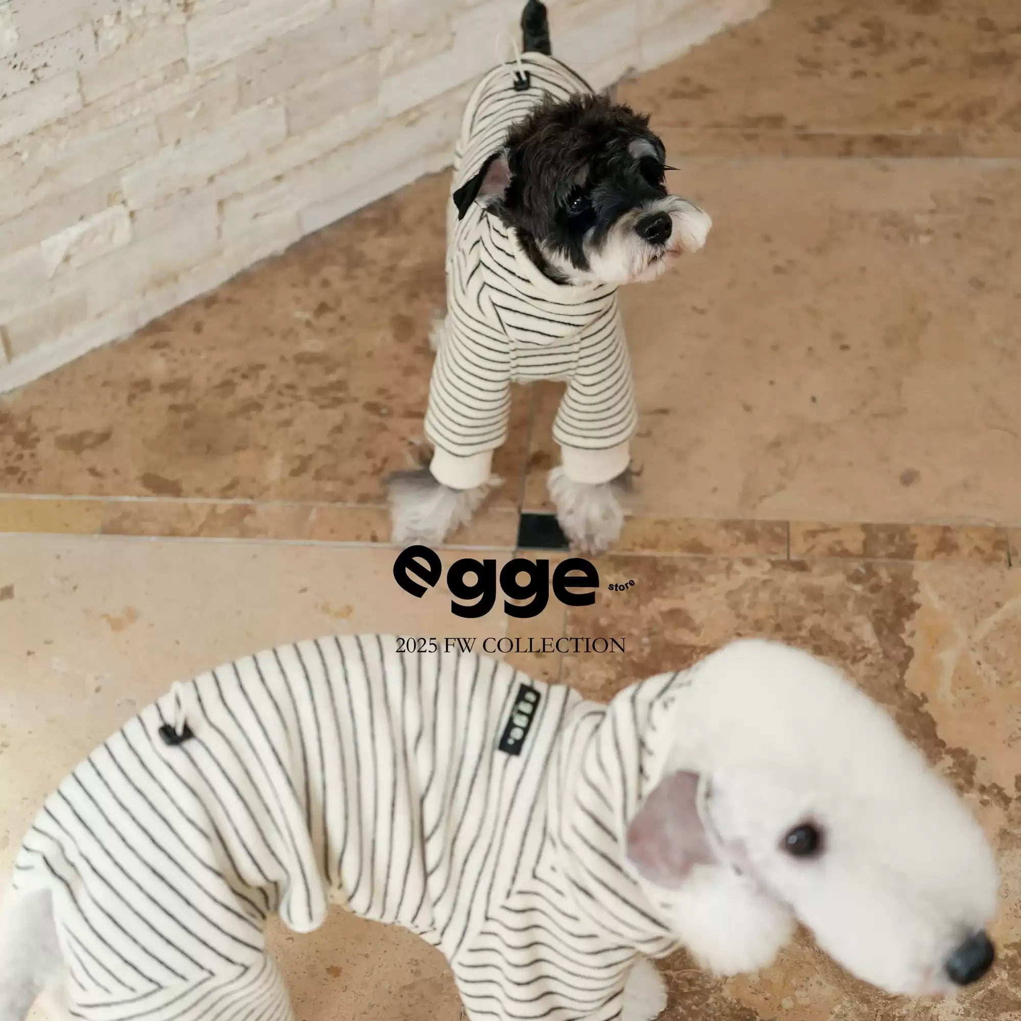 Egge Autumn and Winter Terry Dog Sweater with Circle Pattern