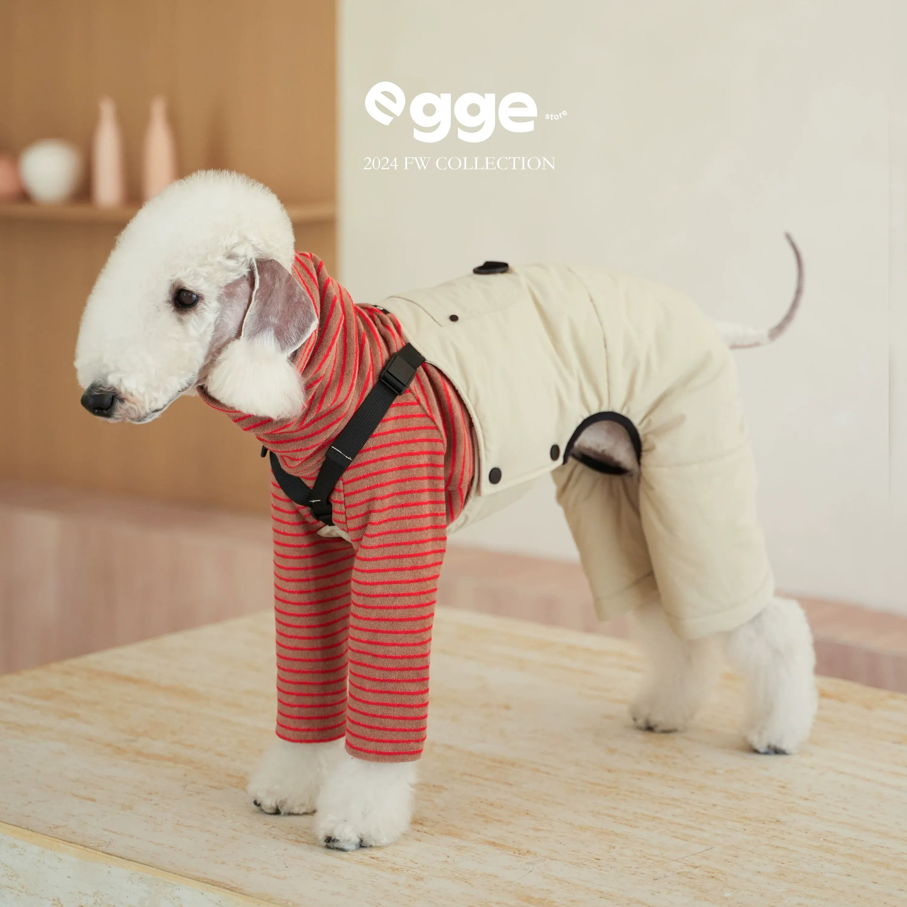 Egge Autumn and Winter Warm Workwear Cotton Heavy-Duty Overalls with Back Belt Pants