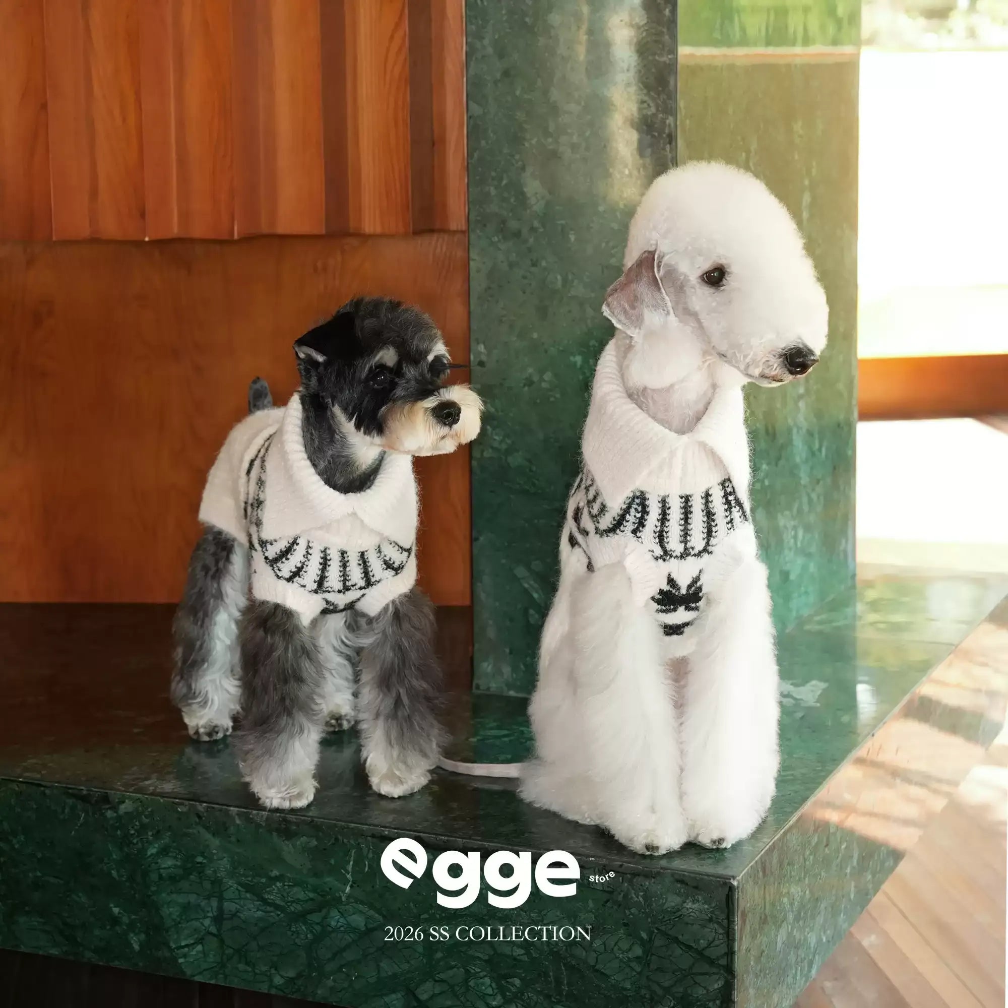Egge Dog Nordic Vintage Jacquard Turtleneck Sweater