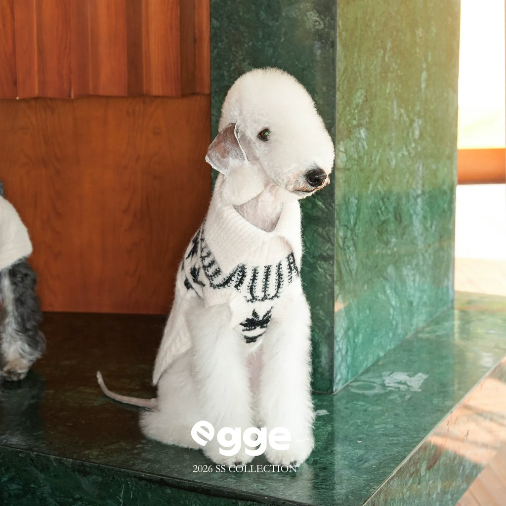 Egge Dog Nordic Vintage Jacquard Turtleneck Sweater