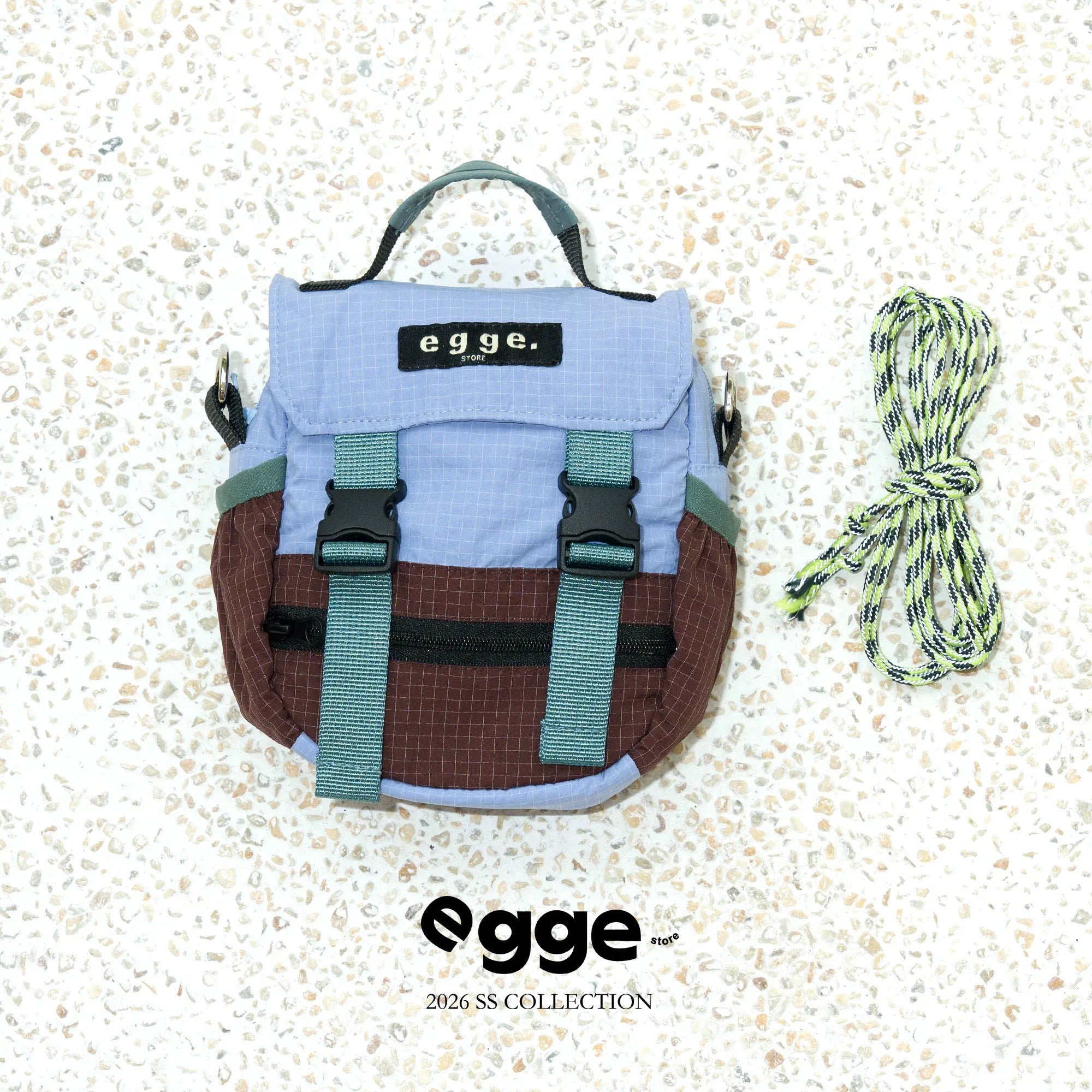 Egge Dog Vintage Color-Blocked Backpack Paired With Matching Harness