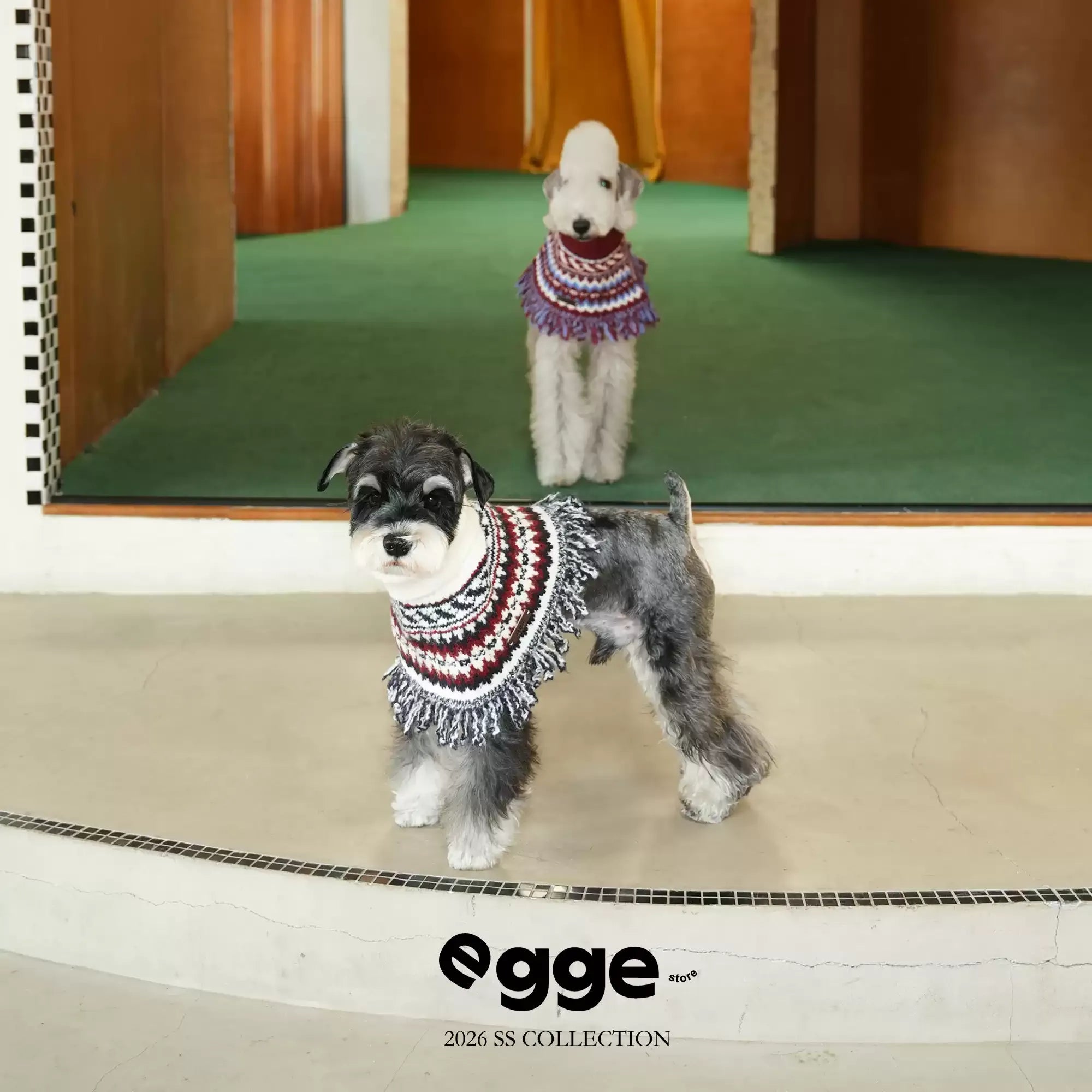 Egge Fair Isle Knitted Handmade Scarf