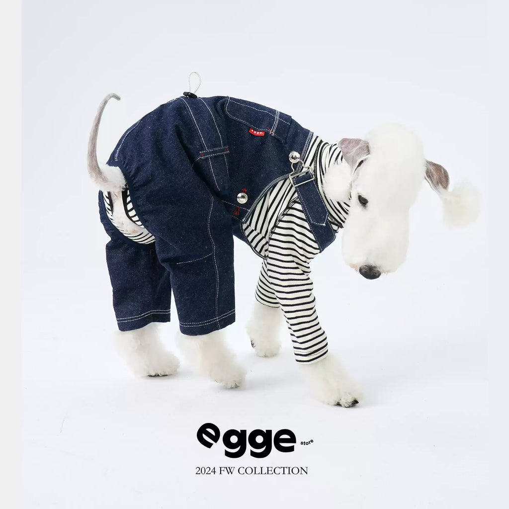 Egge Japanese Magazine Retro Denim Overalls