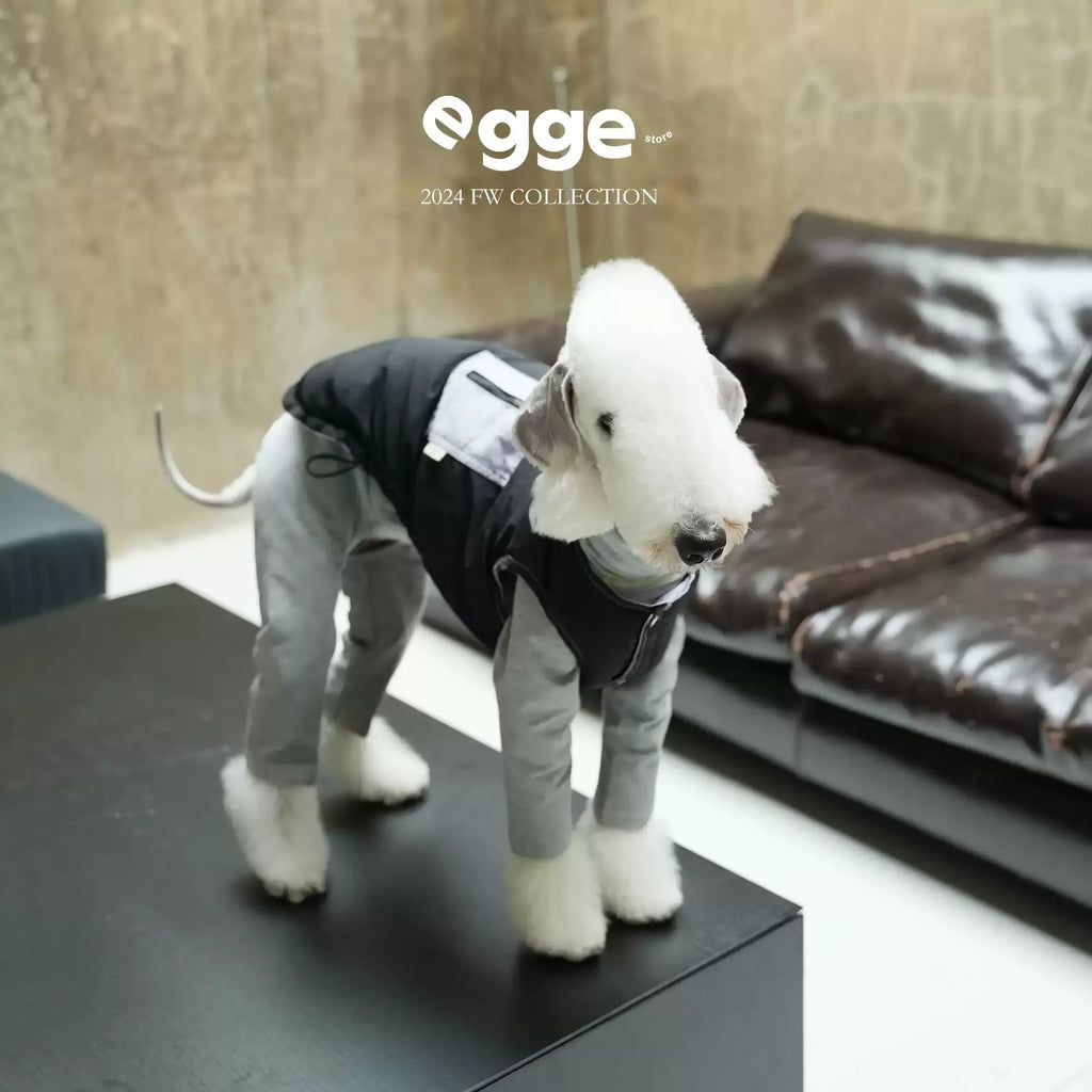 Egge Reversible Double-Colored 90 White Duck Down Dog Winter Warm Down Vest
