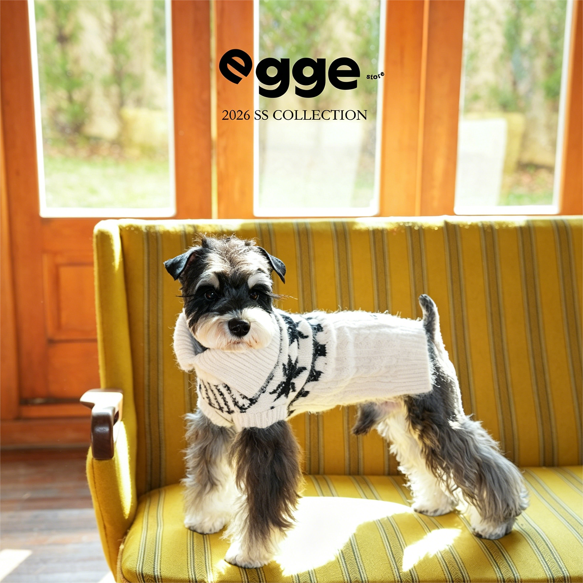 Egge Dog Nordic Vintage Jacquard Turtleneck Sweater
