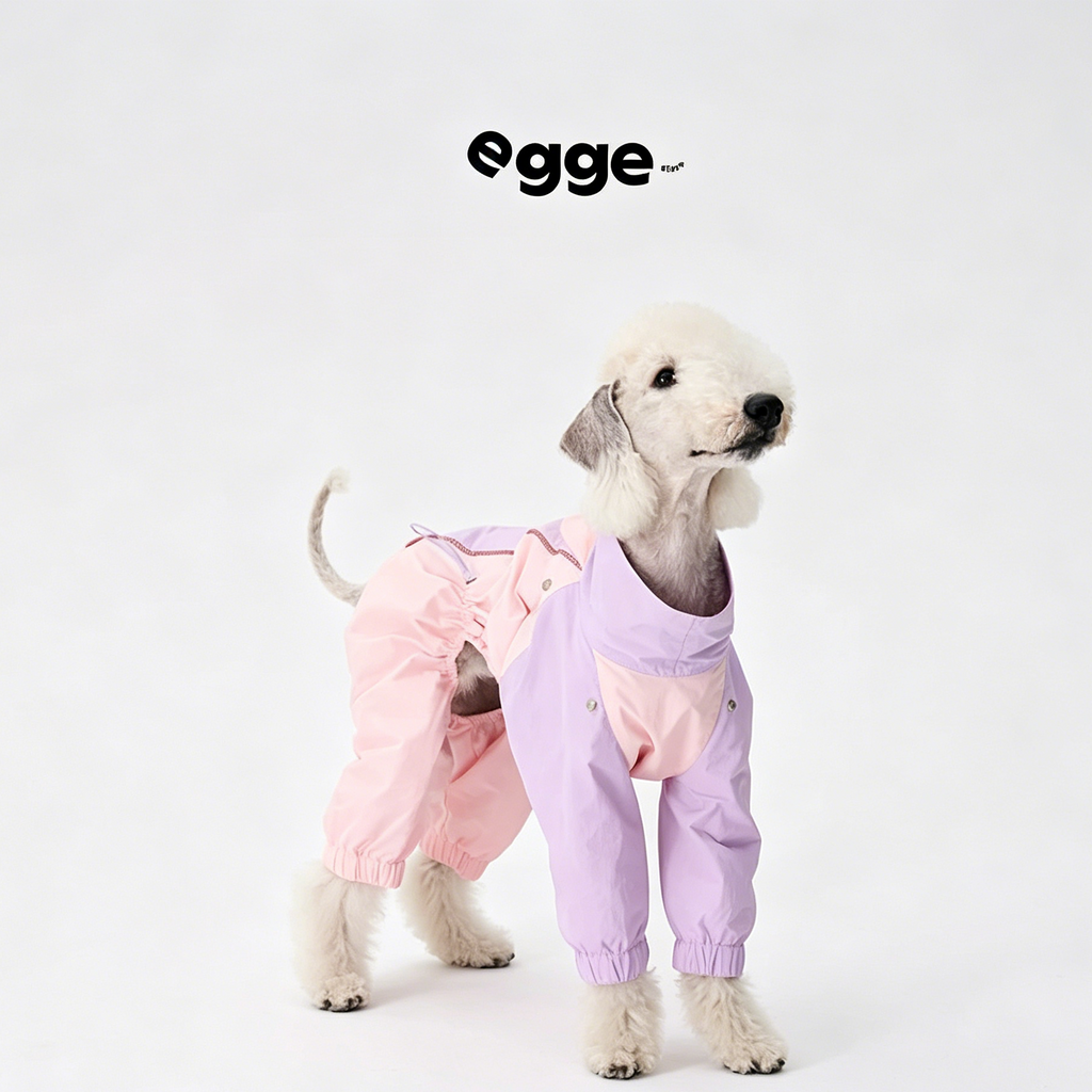 Egge Waterproof Anti-static Lightweight Medium-Sized Dog Rain Poncho