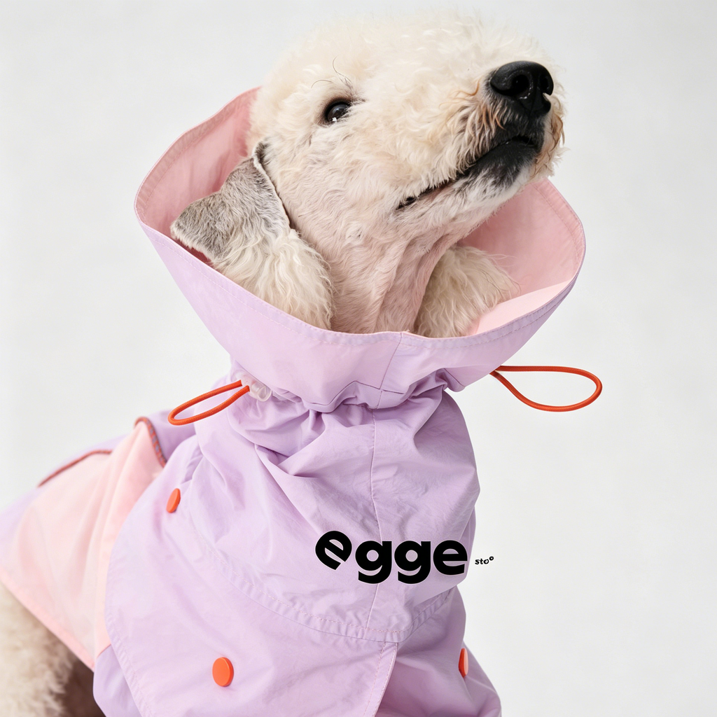 Egge Waterproof Anti-static Lightweight Medium-Sized Dog Rain Poncho