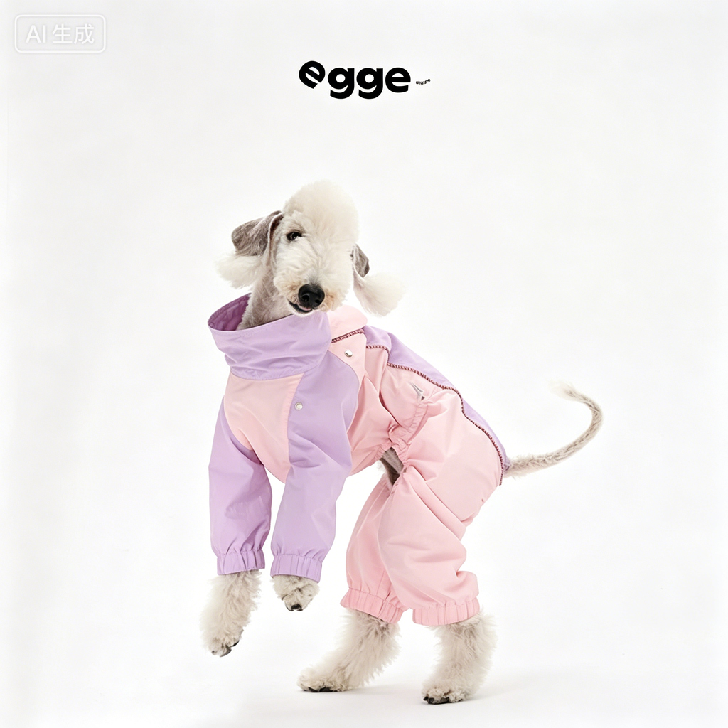 Egge Waterproof Anti-static Lightweight Medium-Sized Dog Rain Poncho