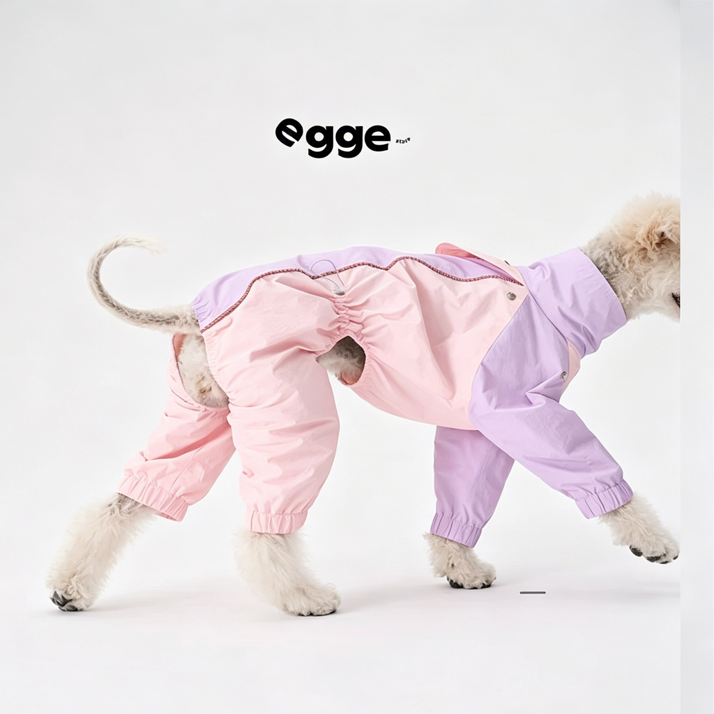 Egge Waterproof Anti-static Lightweight Medium-Sized Dog Rain Poncho