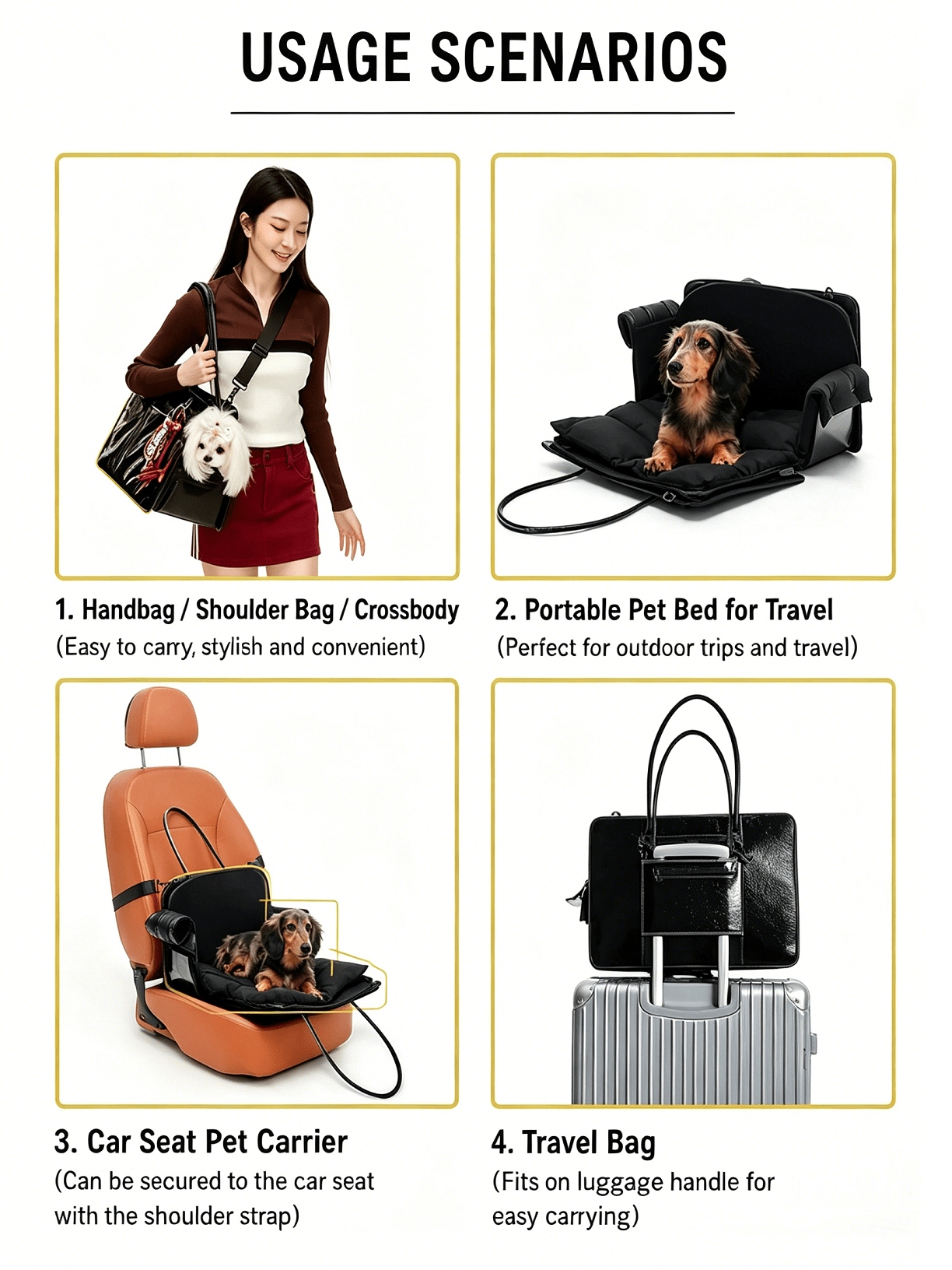 Fashionable Commuter Pet Briefcase