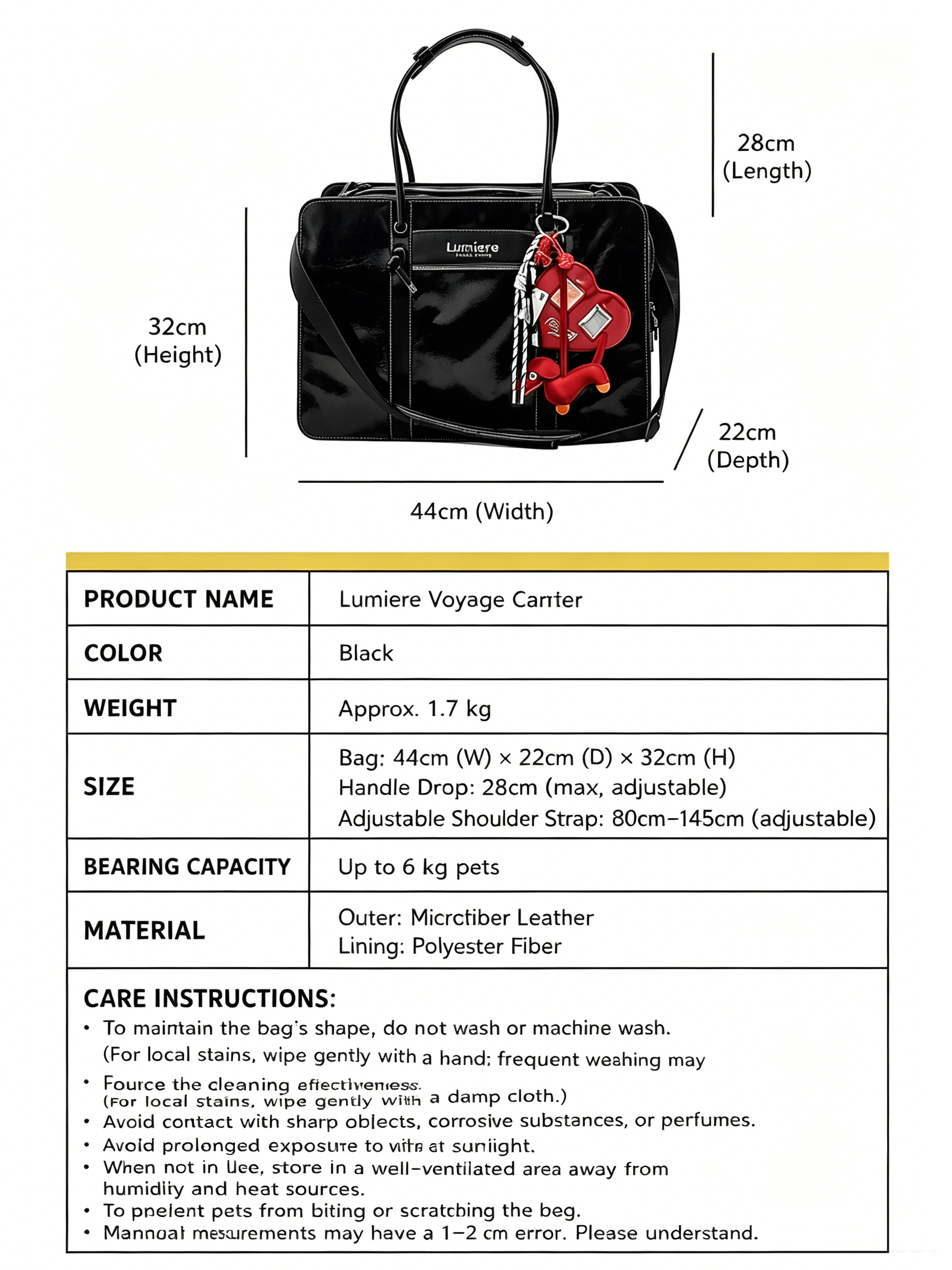 Fashionable Commuter Pet Briefcase